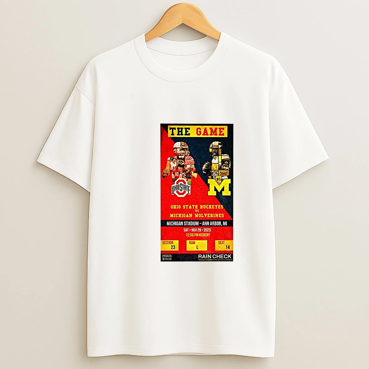 2025 Rivalry Game Ticket Victory Over Michiganohio State Vs Michigan T Shirt