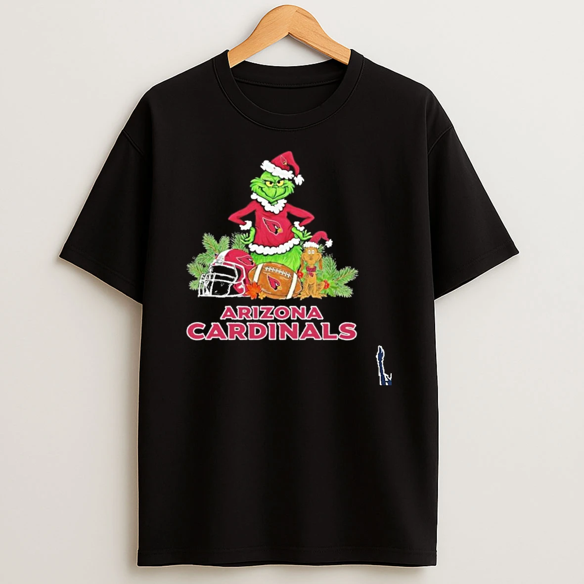 2025 Santa Grinch X Dog Ball Merry Christmas Arizona Cardinals Logo T Shirt