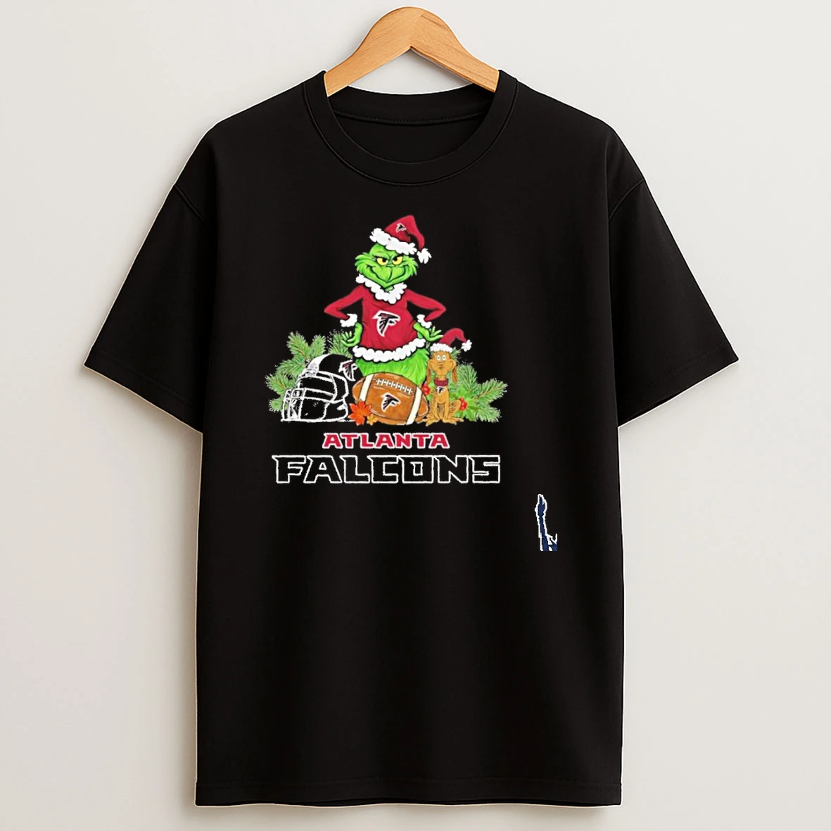 2025 Santa Grinch X Dog Ball Merry Christmas Atlanta Falcons Logo T Shirt