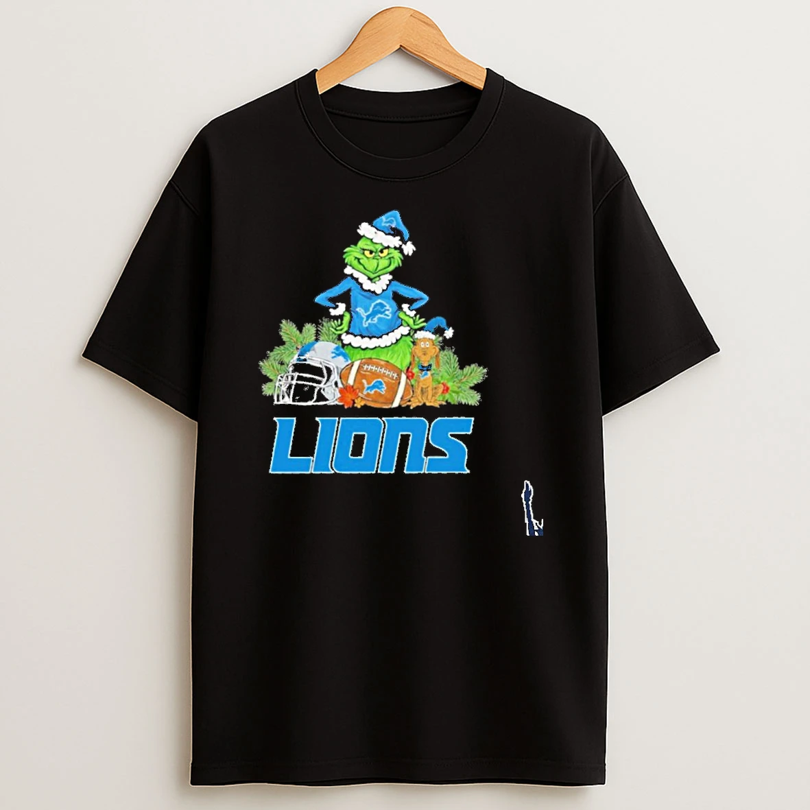 2025 Santa Grinch X Dog Ball Merry Christmas Lions Logo T Shirt