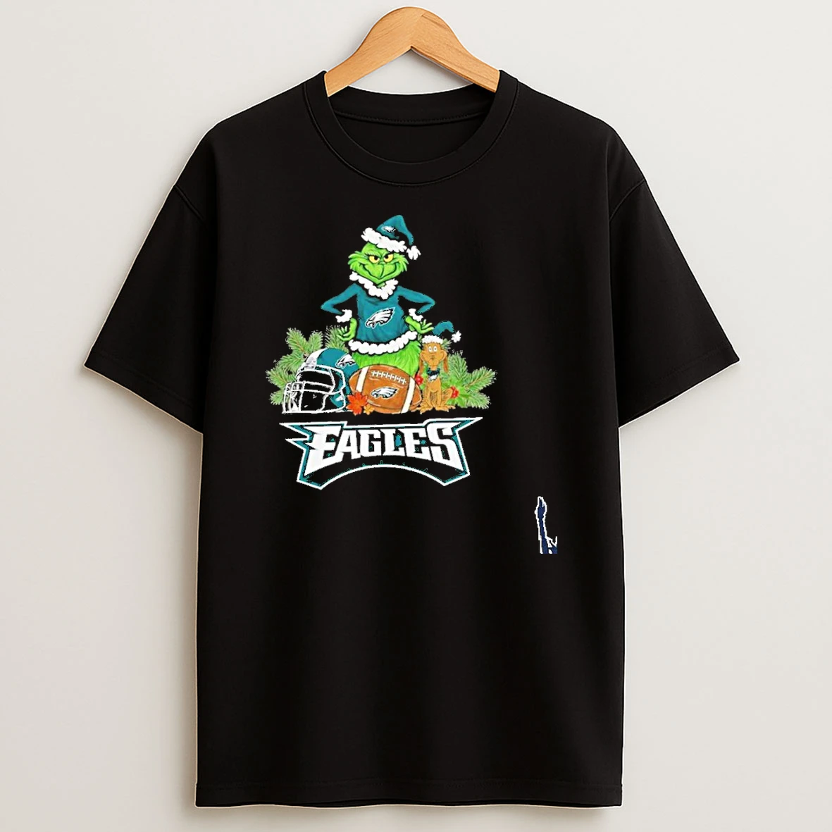 2025 Santa Grinch X Dog Ball Merry Christmas Philadelphia Logo T Shirt