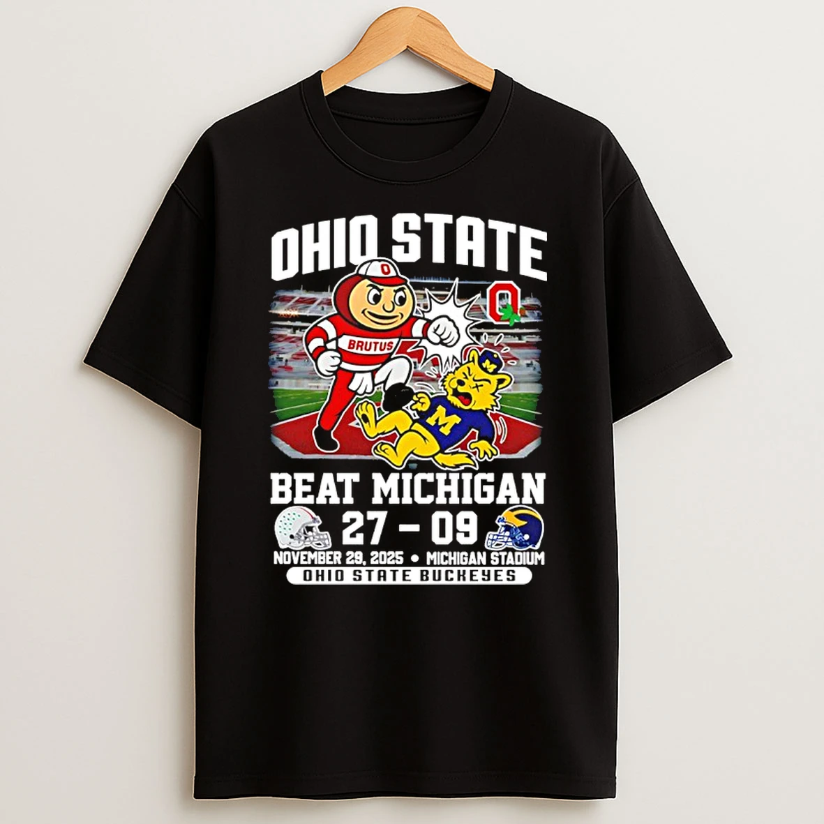 2025 The Game Ohio State Buckeyes Beat Michigan 27 09 Mascot T Shirt