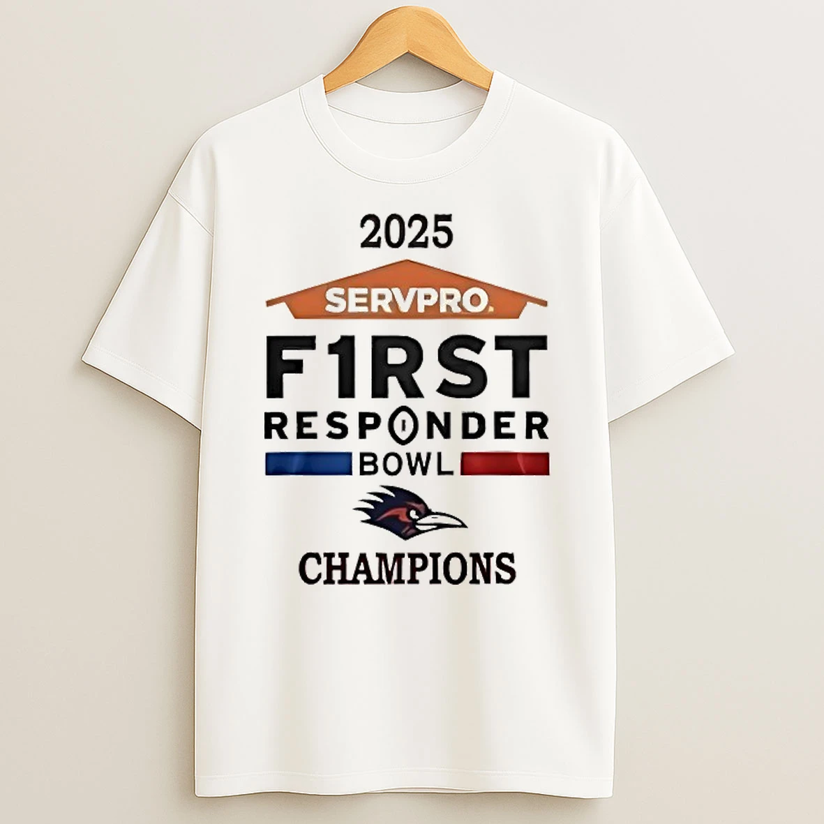 2025 Utsa Roadrunners Servpro First Responder Bowl Champions T Shirt