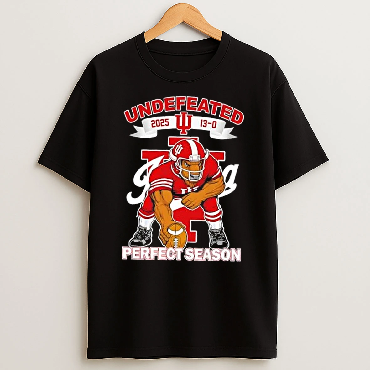 2025 Undefeated 13 0 Perfect Season Indiana Hoosiers Football Mascot T Shirt