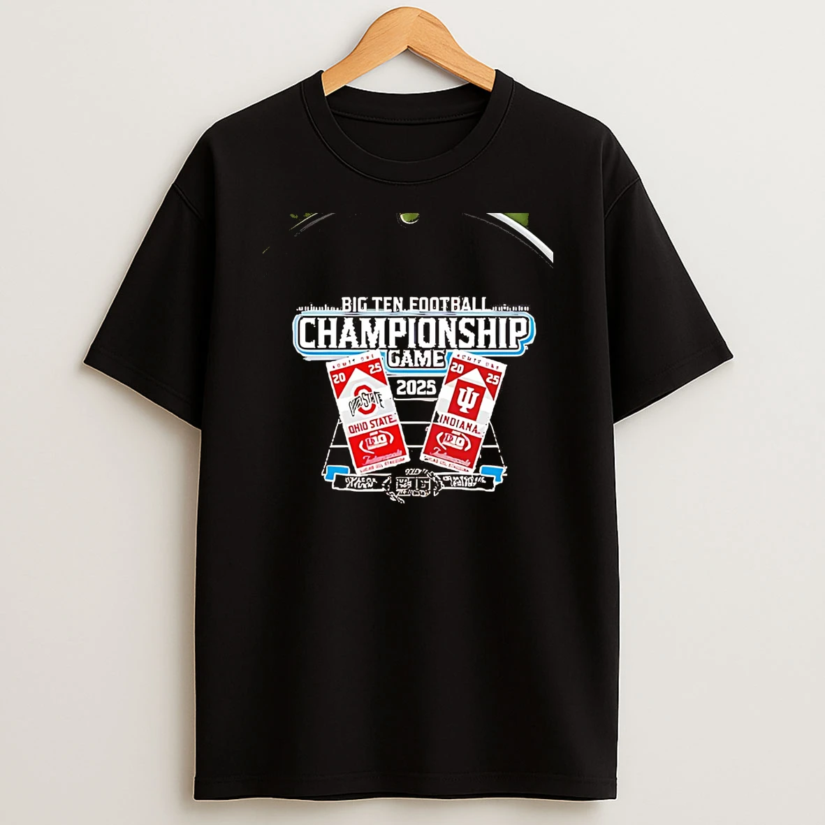 2025 Big Ten Championship Game Ohio State Buckeyes Vs Indiana Hoosiers Christmas Chriast T Shirt