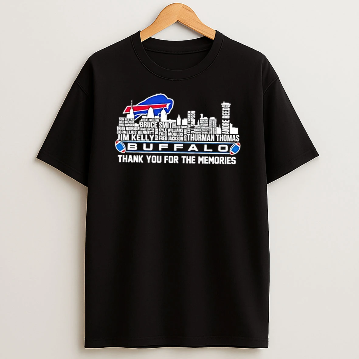 2026 Buffalo Bills All Names City Thank You For The Memories Skyline T Shirt