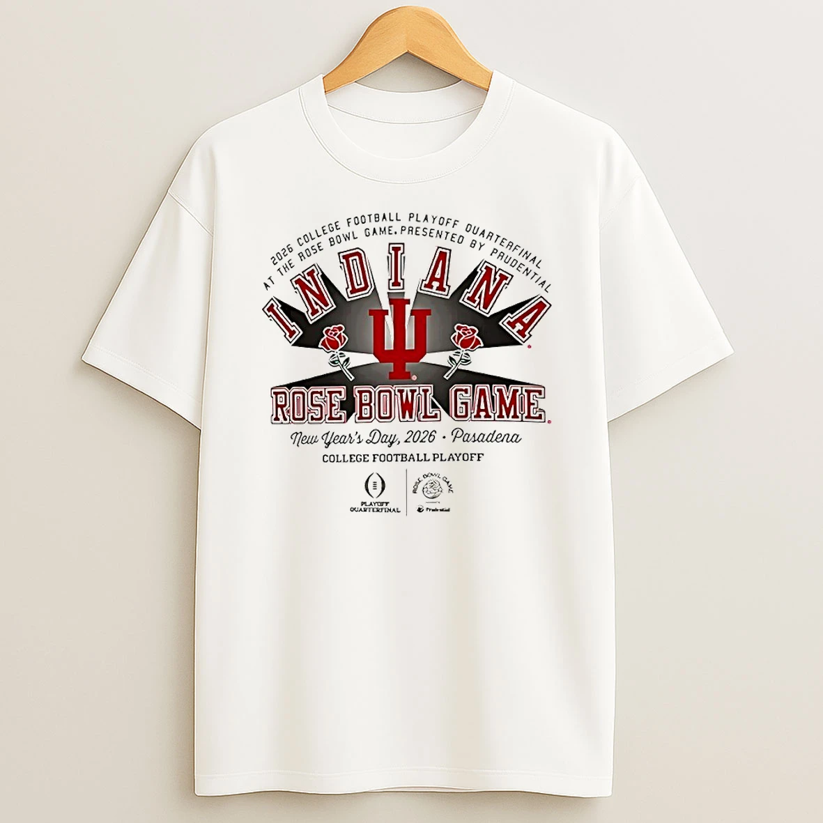 2026 Cfp Indiana Hoosiers Rose Bowl Game Logo Circle T Shirt