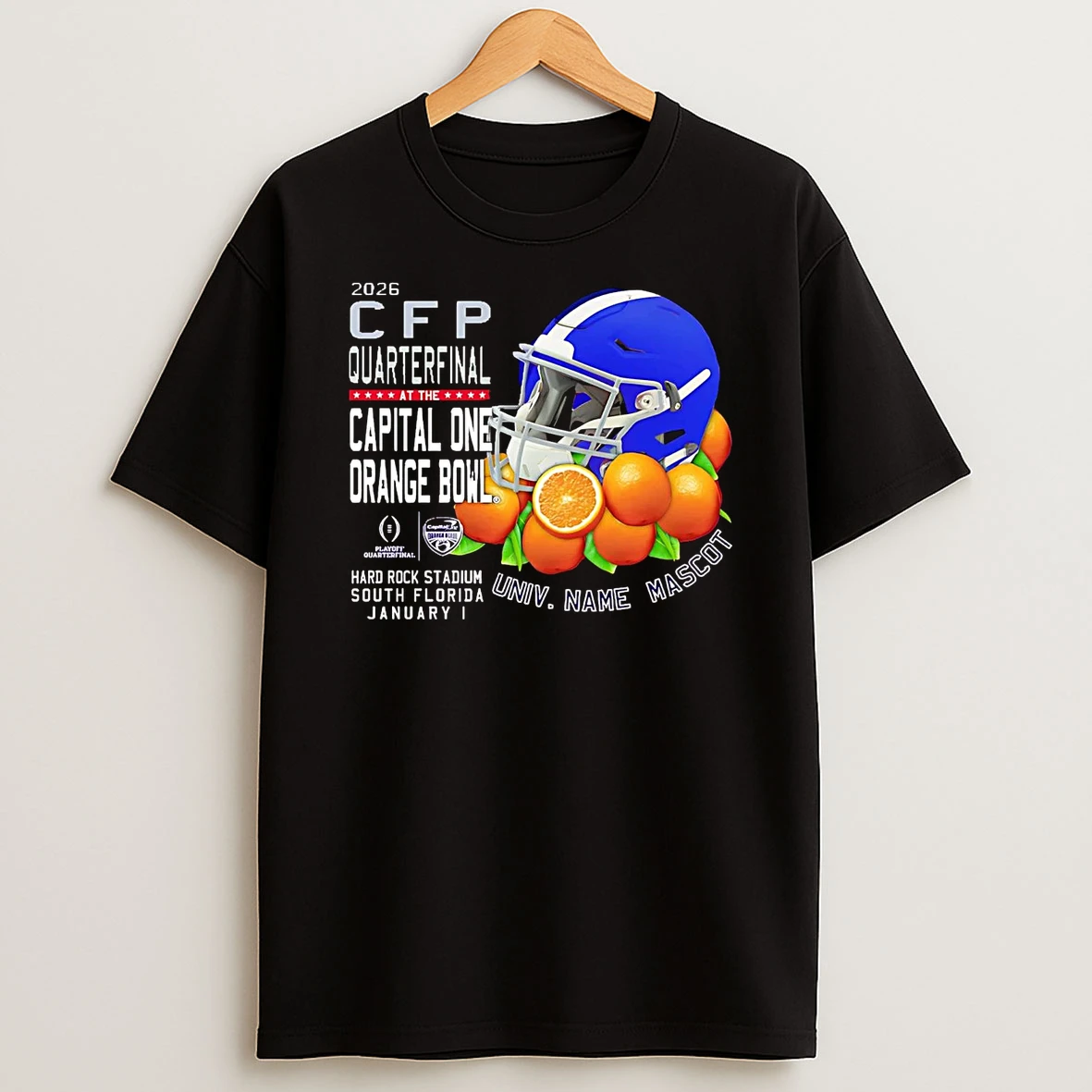 2026 Cfp Quarterfinal Capital One Orange Bowl Univ Name Mascot T Shirt