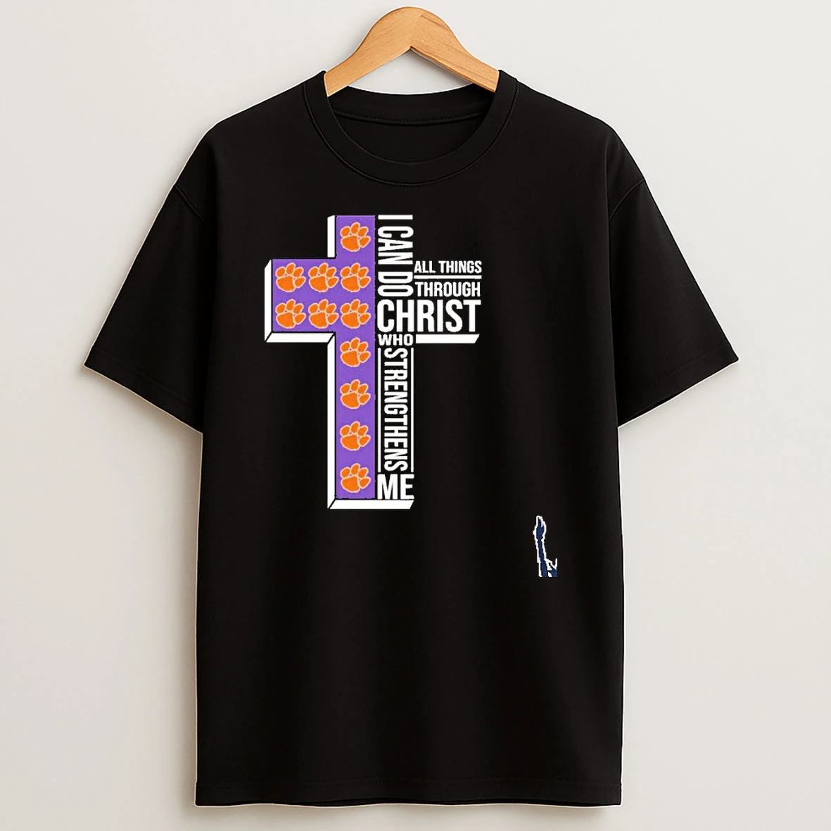 2026 Clemson Tigers Cross I Can Do All Things Through Christ Who Strengthens Me T Shirt