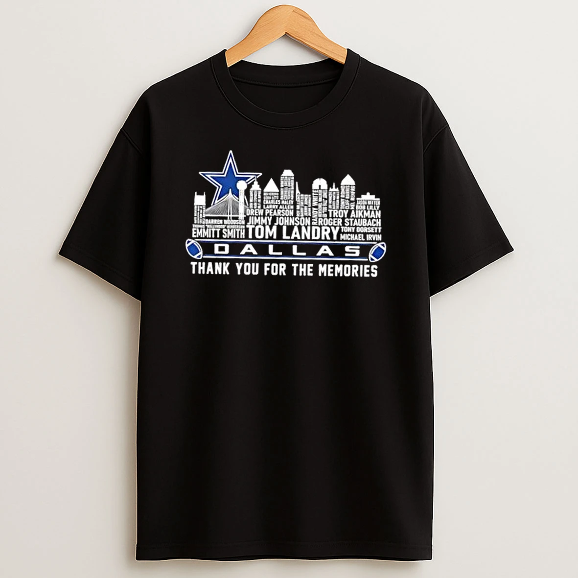 2026 Dallas Cowboys All Names City Thank You For The Memories Skyline T Shirt