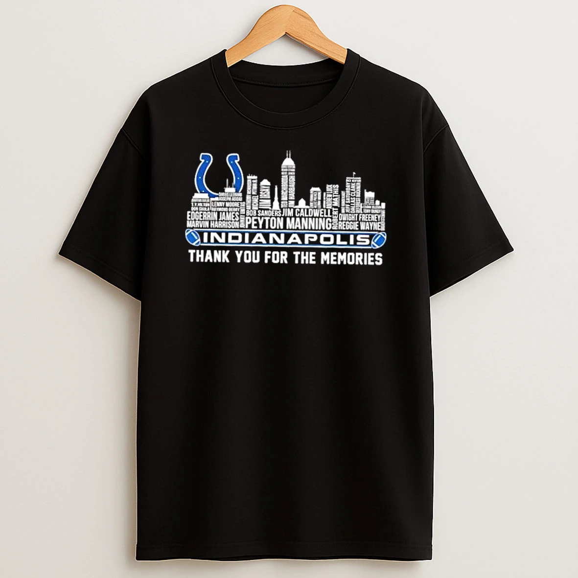 2026 Indianapolis Colts All Names City Thank You For The Memories Skyline T Shirt