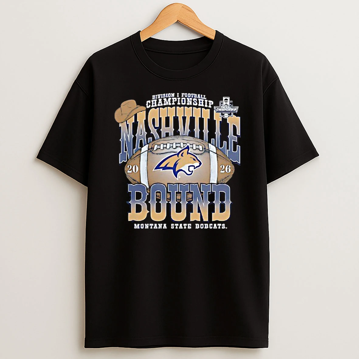 2026 Ncaa Di Football Championship Montana State Bobcats Nashville Bound Vintage T Shirt
