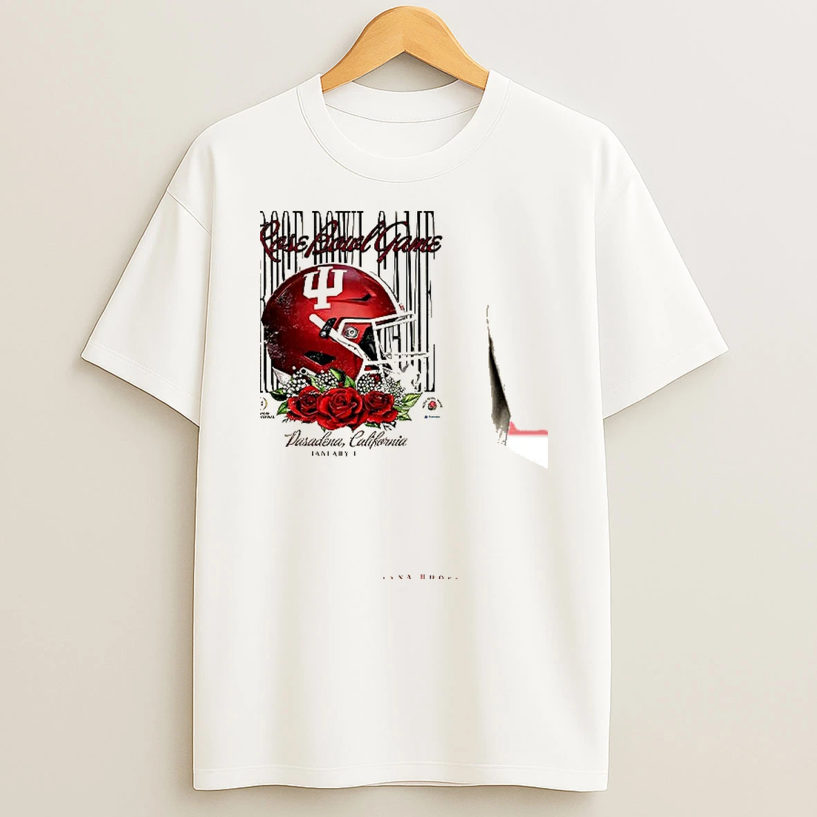 2026 Playoff Quarterfinal Rose Bowl Game Indiana Hoosiers Football Helmet T Shirt