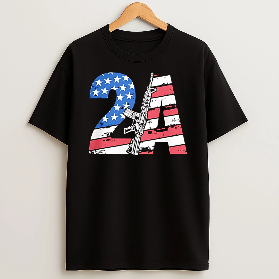 2a Vintage American Flag T Shirt