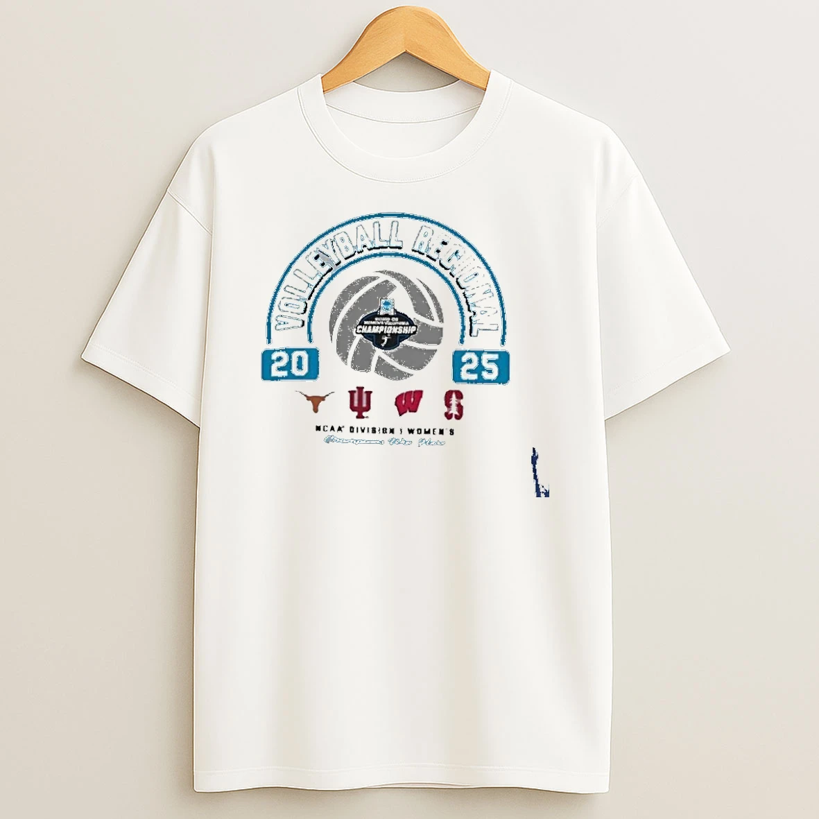 4 Teams 2025 Ncaa Division I Volleyball Texas Regional T Shirt