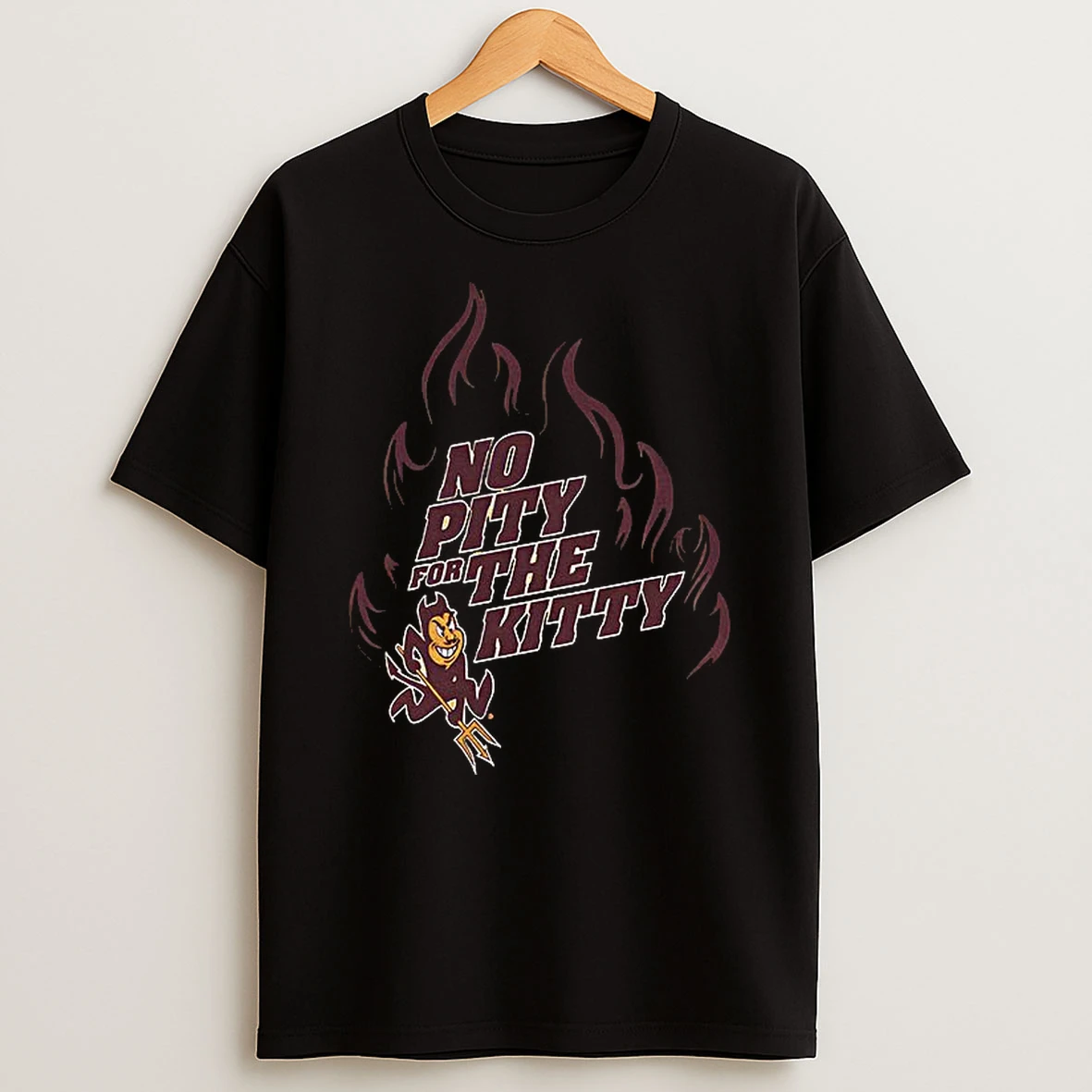 4hvokba5 State Sun Devils Asu Flames No Pity For The Kitty T Shirt