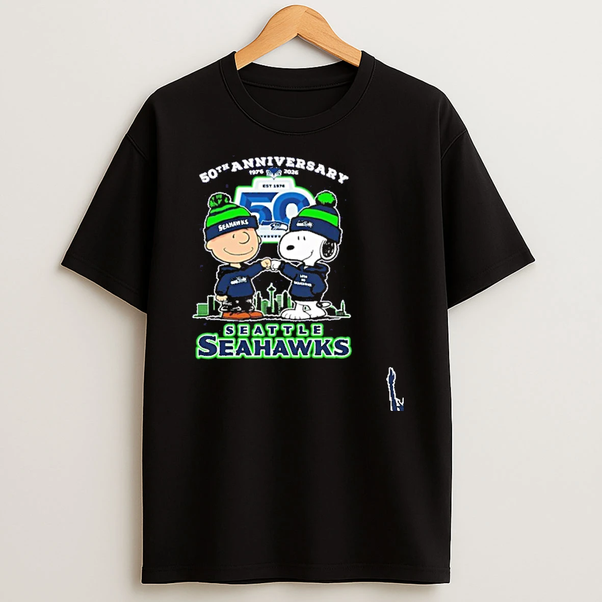 65th Anniversary Brown X Snoopy Seattle Seahawks T Shirt