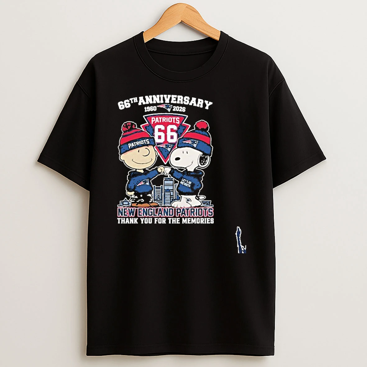 66th Anniversary 1960 2026 Brown And Snoopy New England Patriots Thank You For The Memories T Shirt