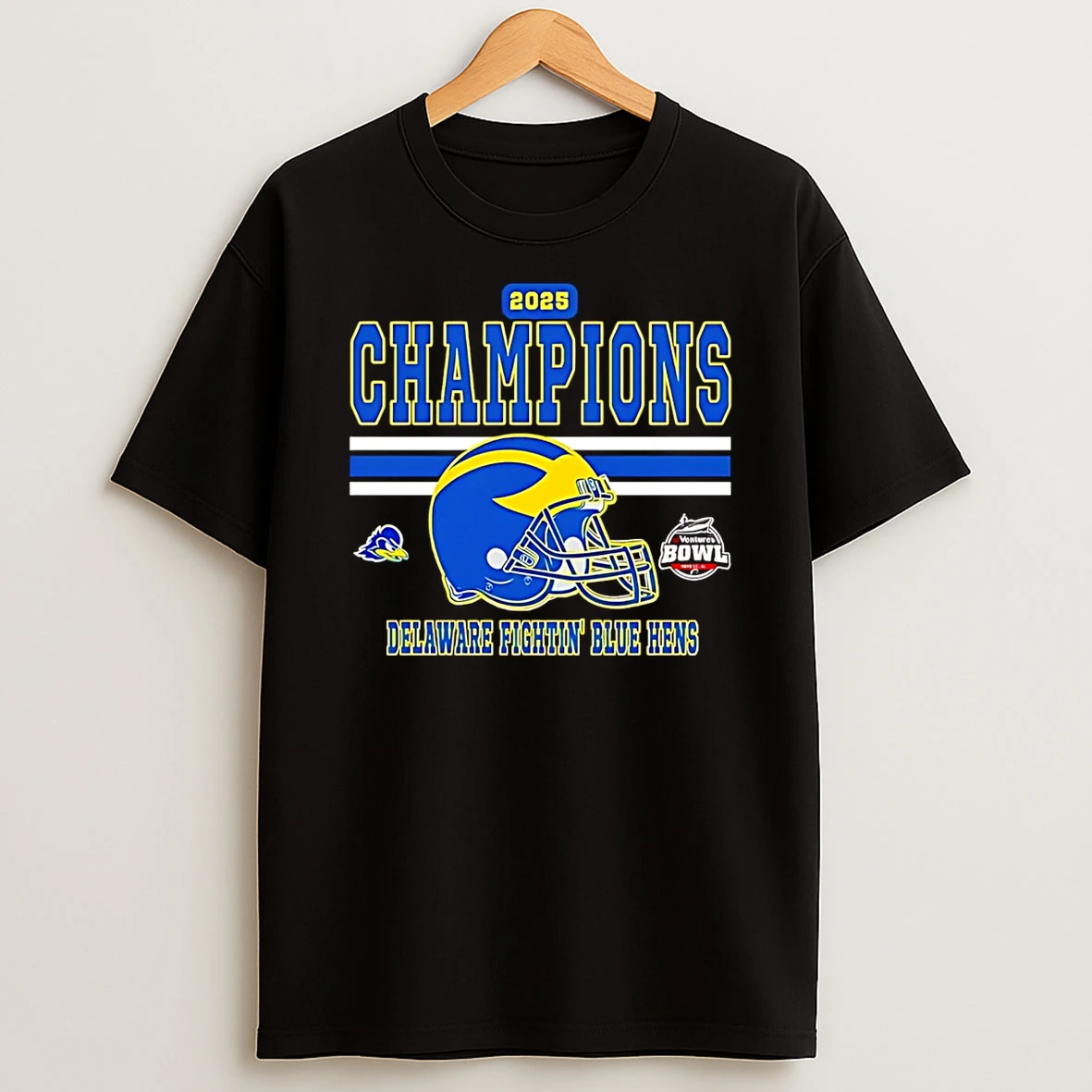 68 Ventures Bowl Champions 2025 Delaware Fightin Blue Hens T Shirt