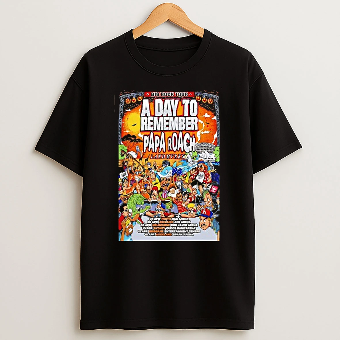 A Day To Remember Papa Roach Big Rock Tour 2026 T Shirt