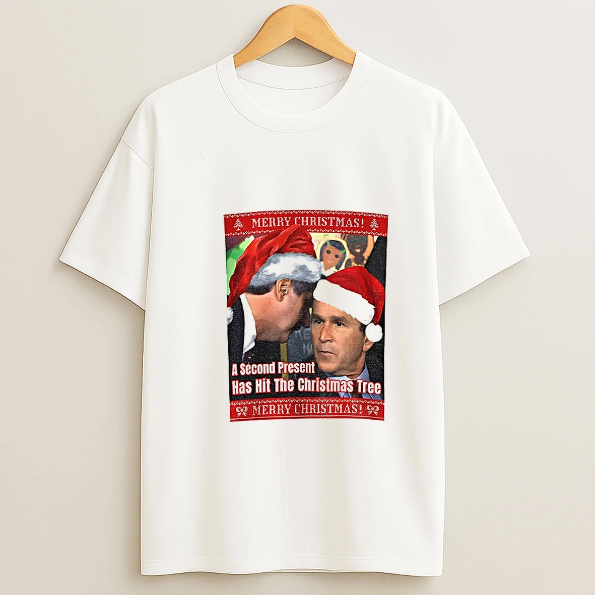 A Second Present Has Hit The Tree 9 11 Twin Tower Joke Christmas T Shirt