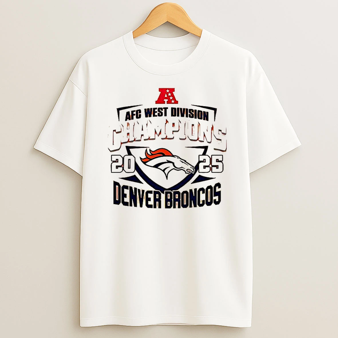 Afc West Champions Denver Broncos 2025 Logo T Shirt