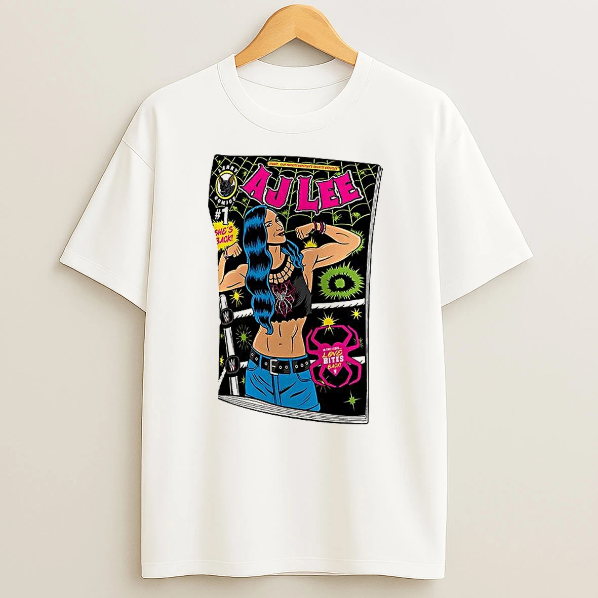Aj Lee Wwe In This Issue Love Bites Back Comic T Shirt