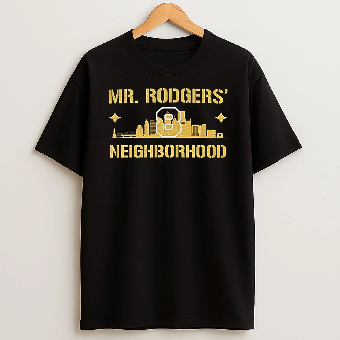 Aaron Rodgers Pittsburgh Steelers Mr Rodgers Neighbourhood Nfl Football 2025 T Shirt