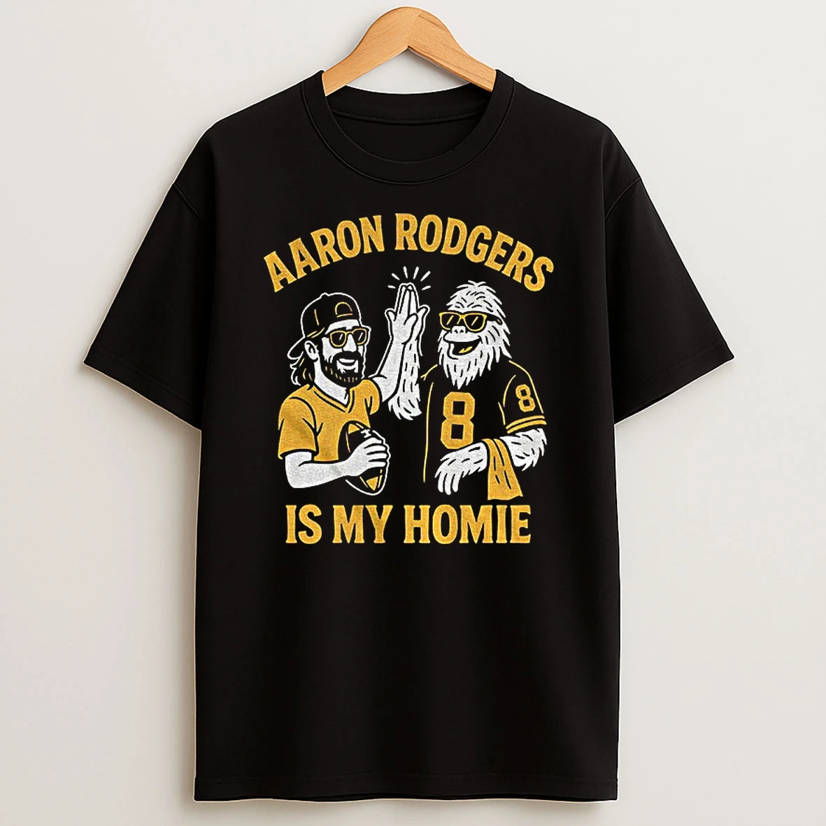 Aaron Rodgers Pittsburgh Steelers Is My Homie Football 2025 Cartoon T Shirt