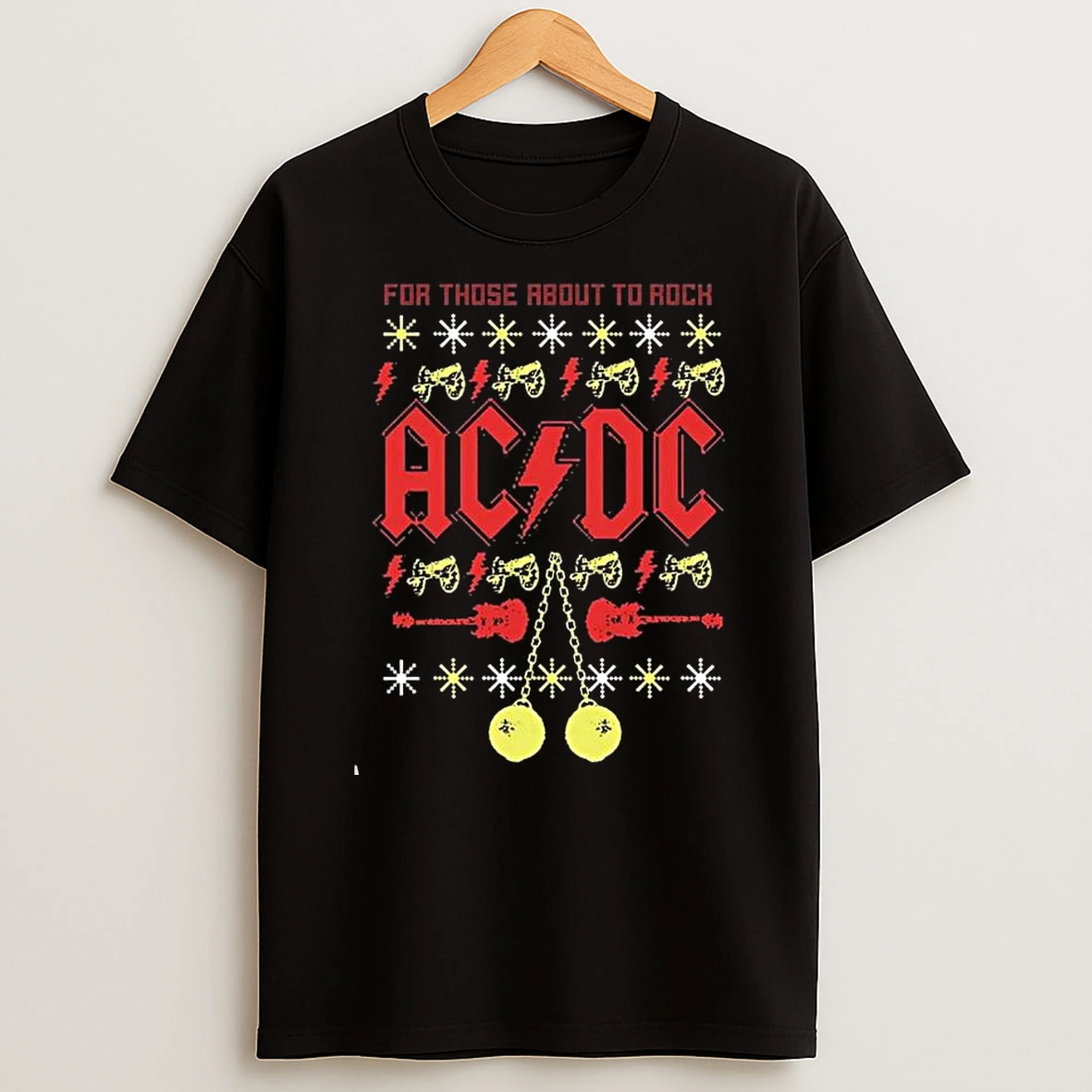 Acdc For Those About To Rock Festive 2025 Holiday T Shirt