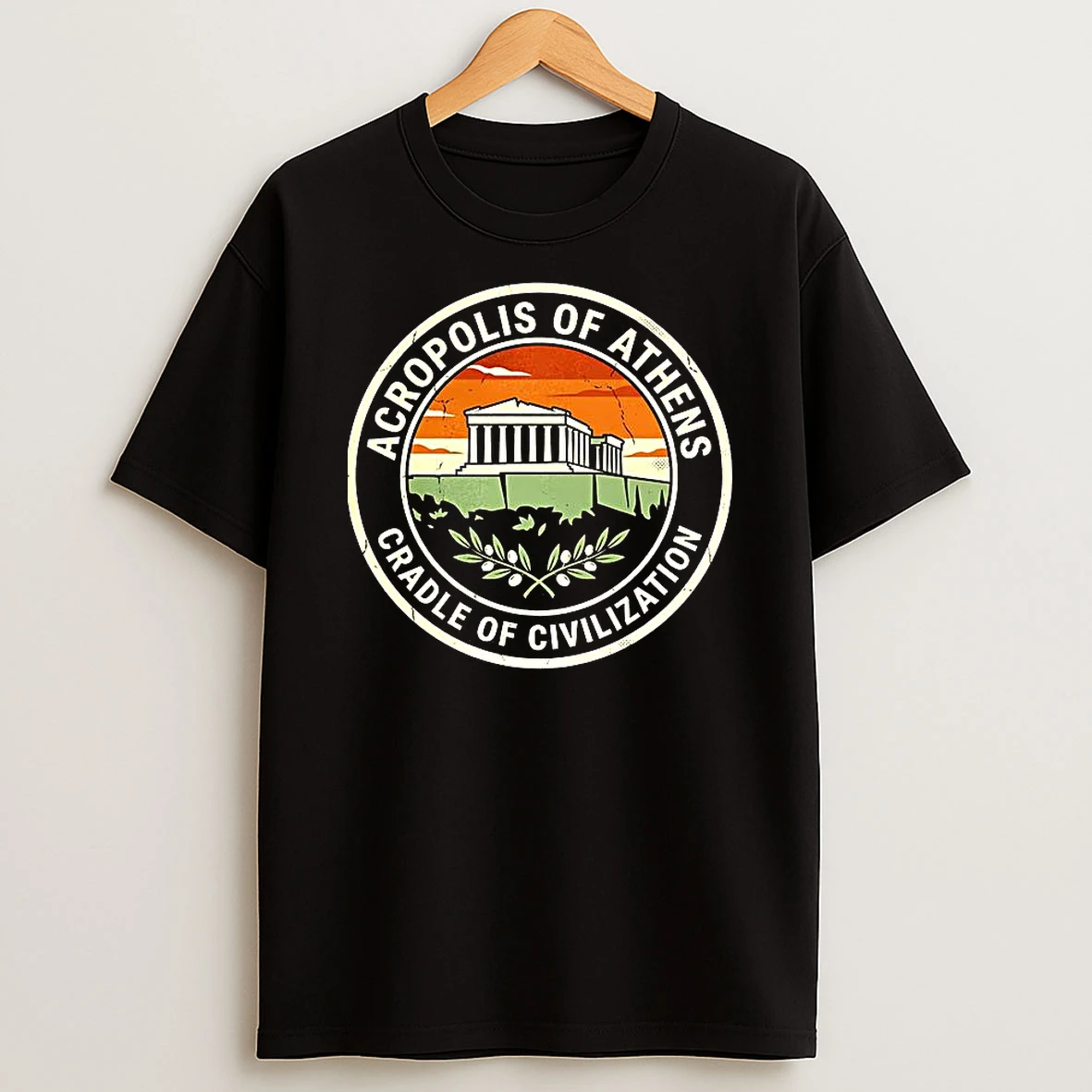 Acropolis Of Athens Cradle Of Civilization Logo T Shirt