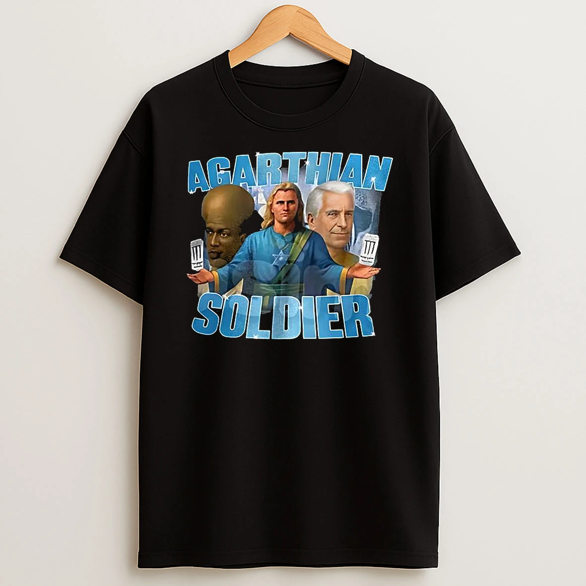 Agarthian Soldier Welcome To Agartha Graphic Caricature T Shirt