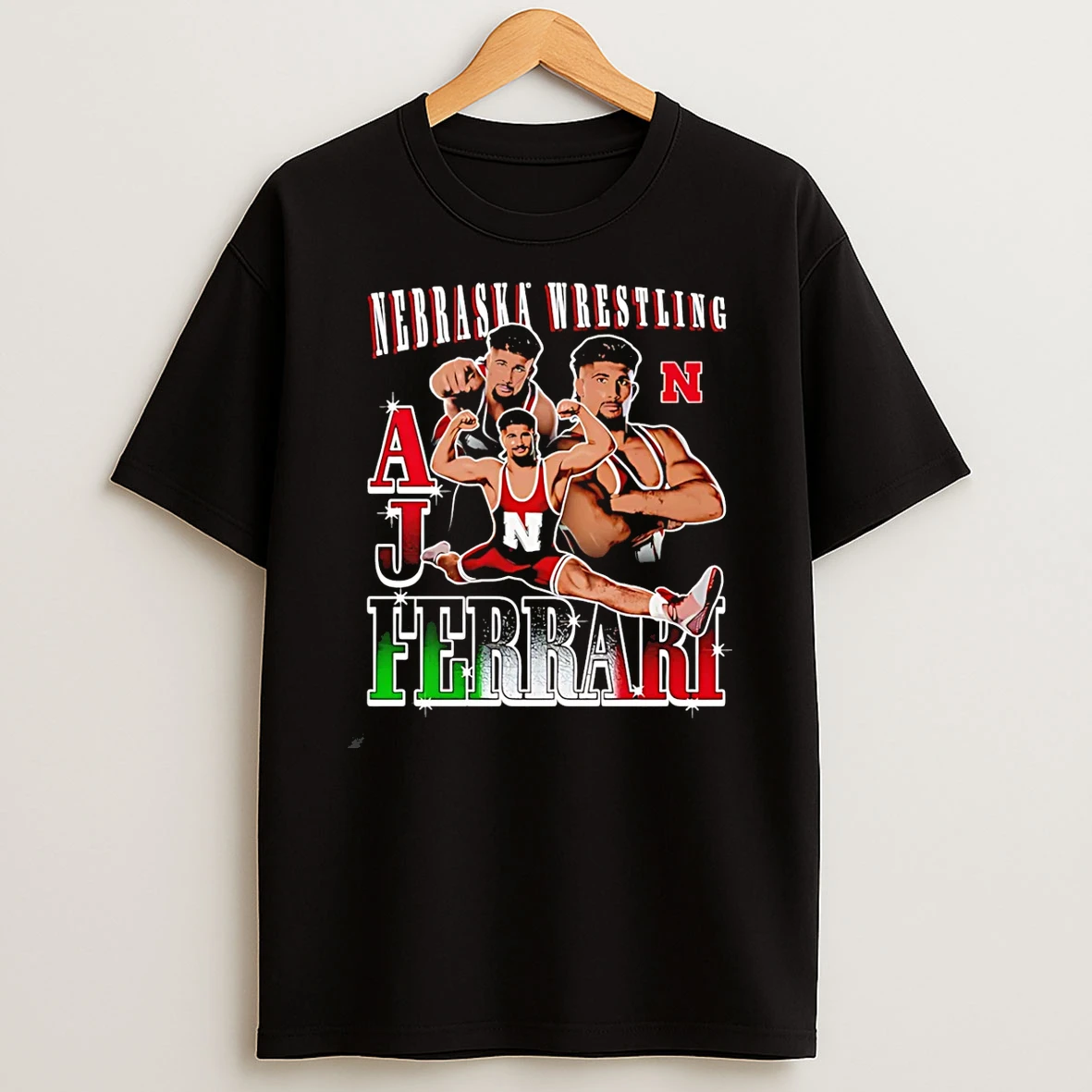 Aj Ferrari Nebraska Wrestling Illustrated T Shirt