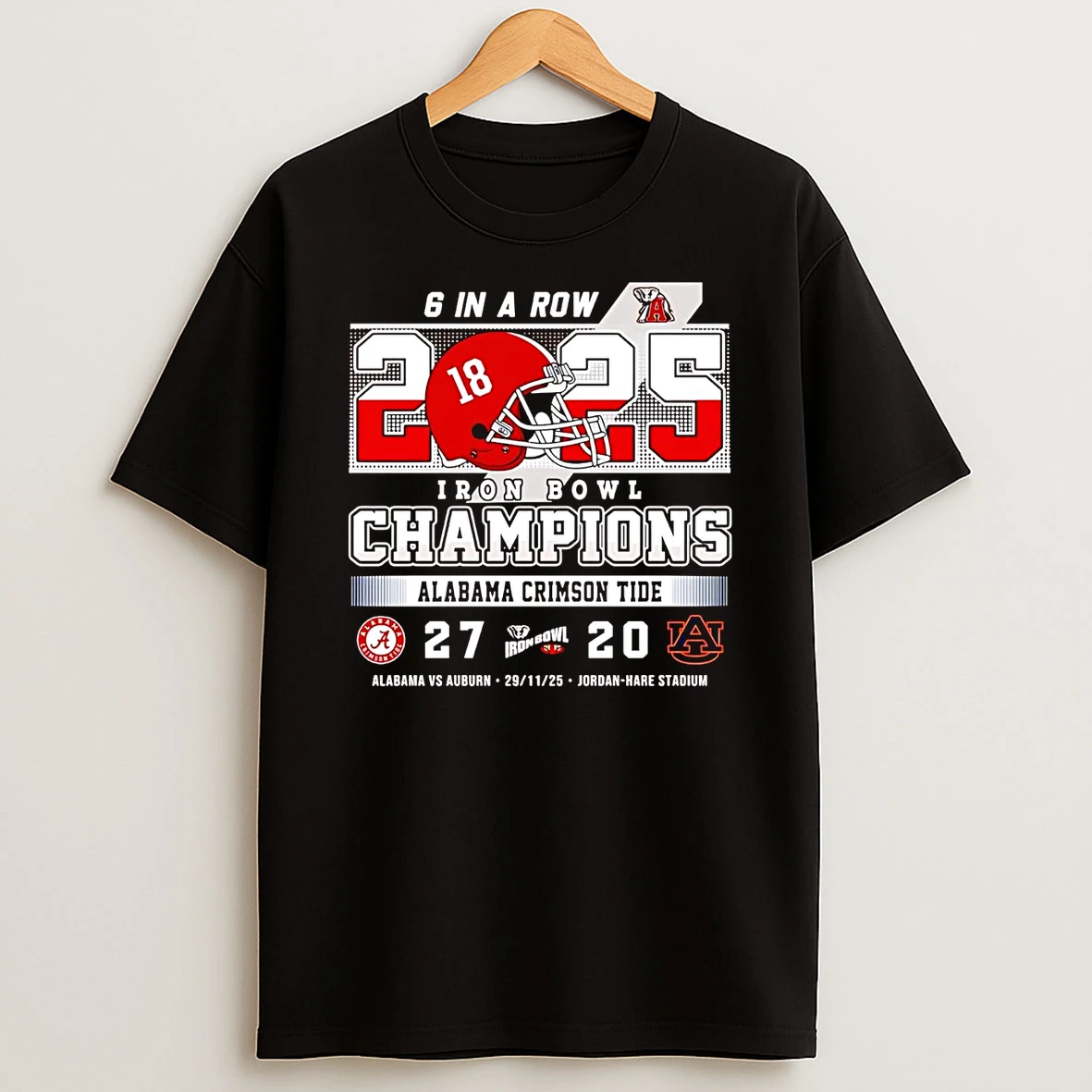 Alabama Crimson Tide 2025 Iron Bowl Champions T Shirt