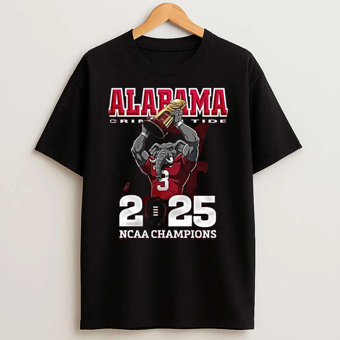 Alabama Crimson Tide 2025 Ncaa Champions Mascot Trophy T Shirt