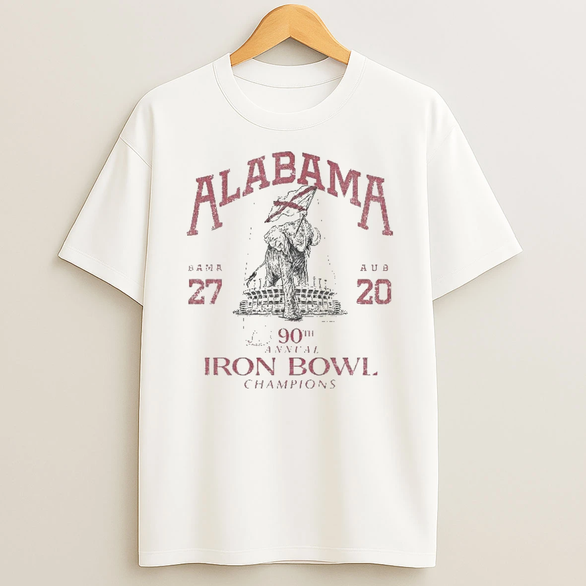 Alabama Crimson Tide 90th Annual 2025 Iron Bowl Champions Stadium T Shirt