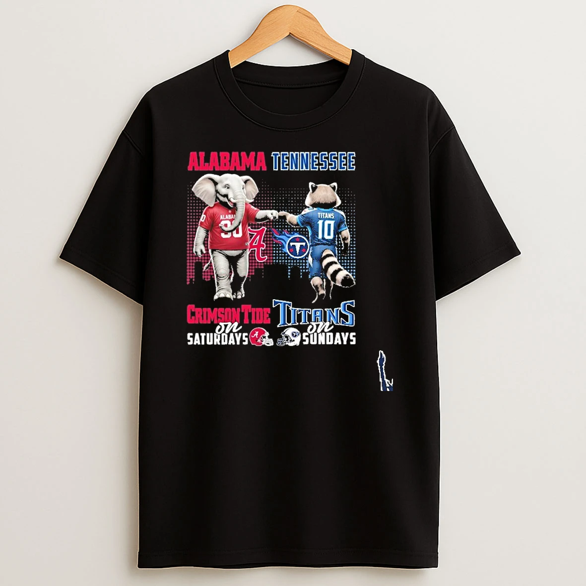 Alabama Crimson Tide And Tennessee Titans Mascot On Saturdays And On Sundays T Shirt