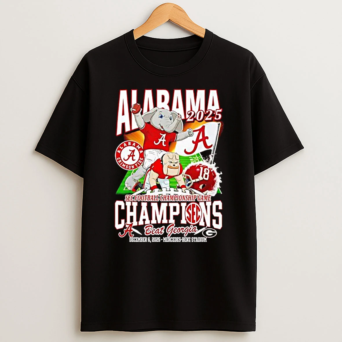 Alabama Crimson Tide Beat Georgia Sec Football Championship Game Benz Stadium T Shirt
