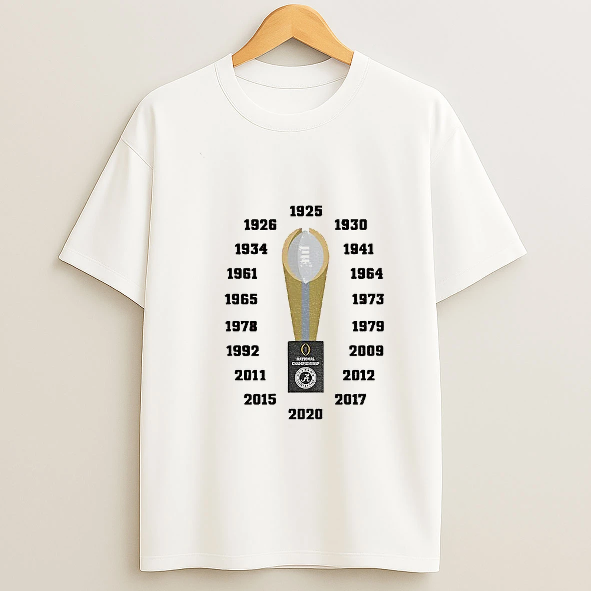 Alabama Crimson Tide Football National Championships 1925 2020 T Shirt