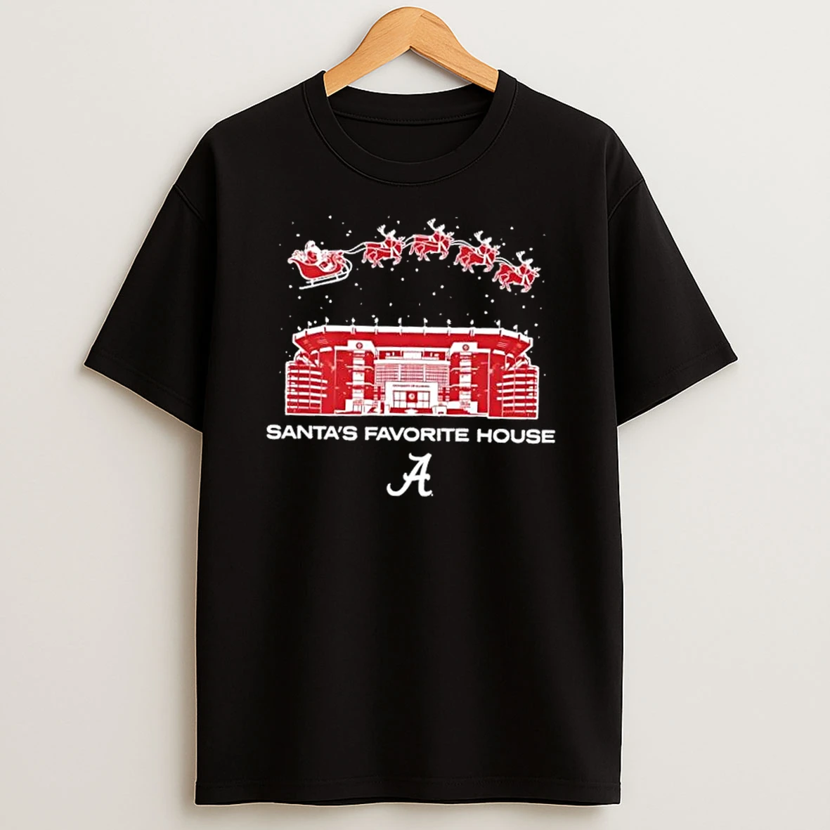Alabama Crimson Tide Football Santas Favorite House T Shirt