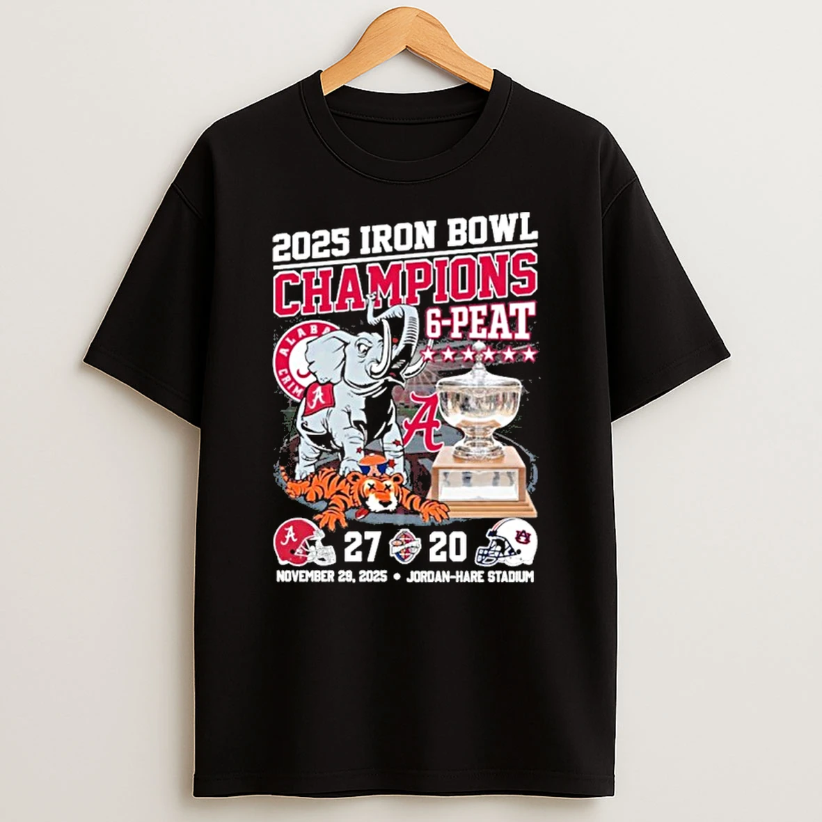 Alabama Crimson Tide Iron Bowl Champions 2025 Score 27 20 T Shirt