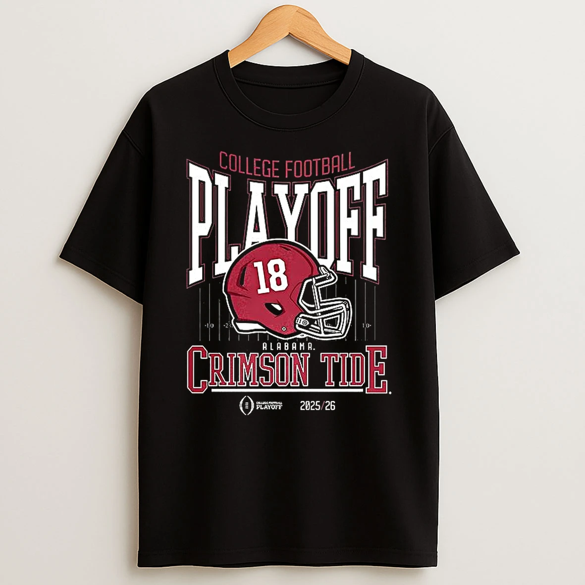 Alabama Crimson Tide Ncaa 2025 2026 College Football Playoff Curved Helmet T Shirt