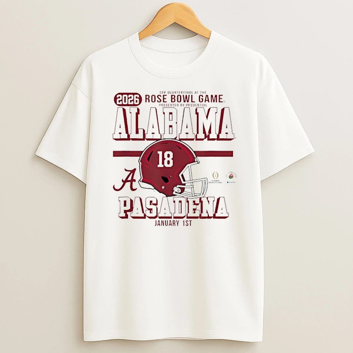 Alabama Crimson Tide Rose Bowl 2025 26 Cfp Quarterfinal T Shirt