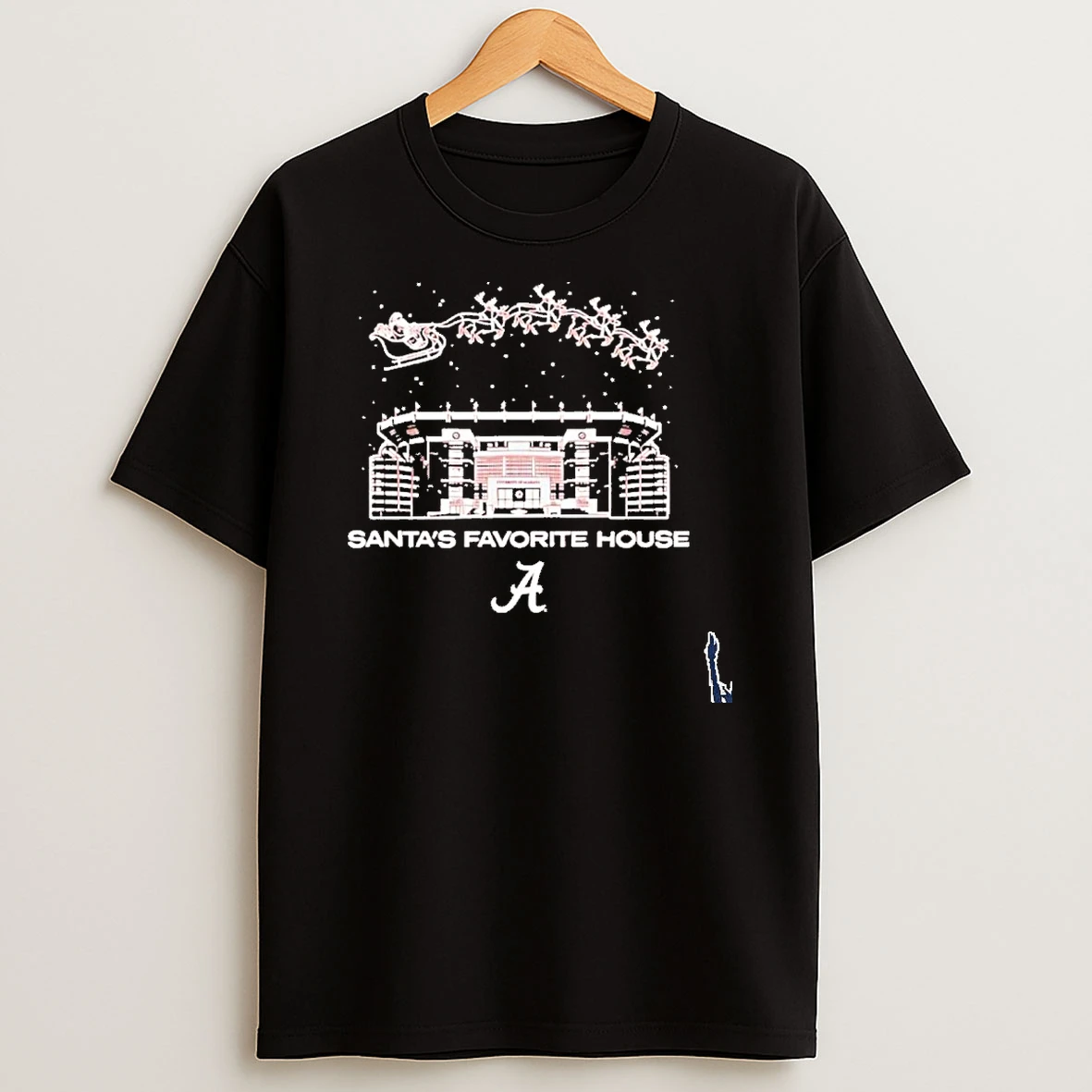 Alabama Crimson Tide Santas Favorite House Christmas T Shirt