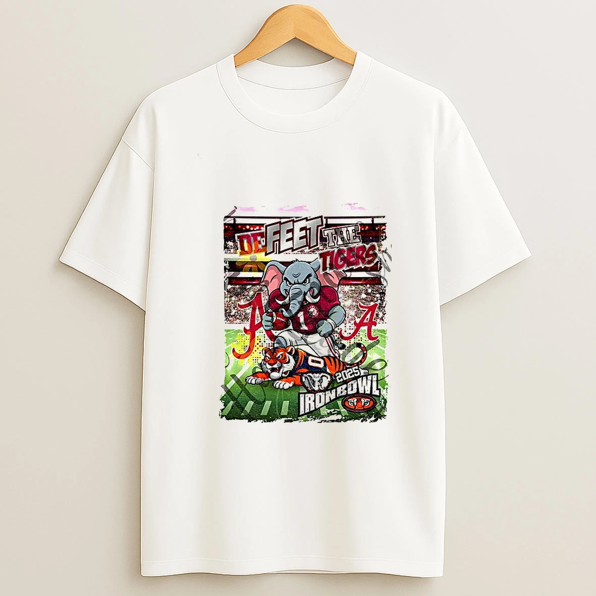 Alabama Crimson Tide Beat Auburn Tigers Iron Bowl 2025 Defeet The Tigers T Shirt