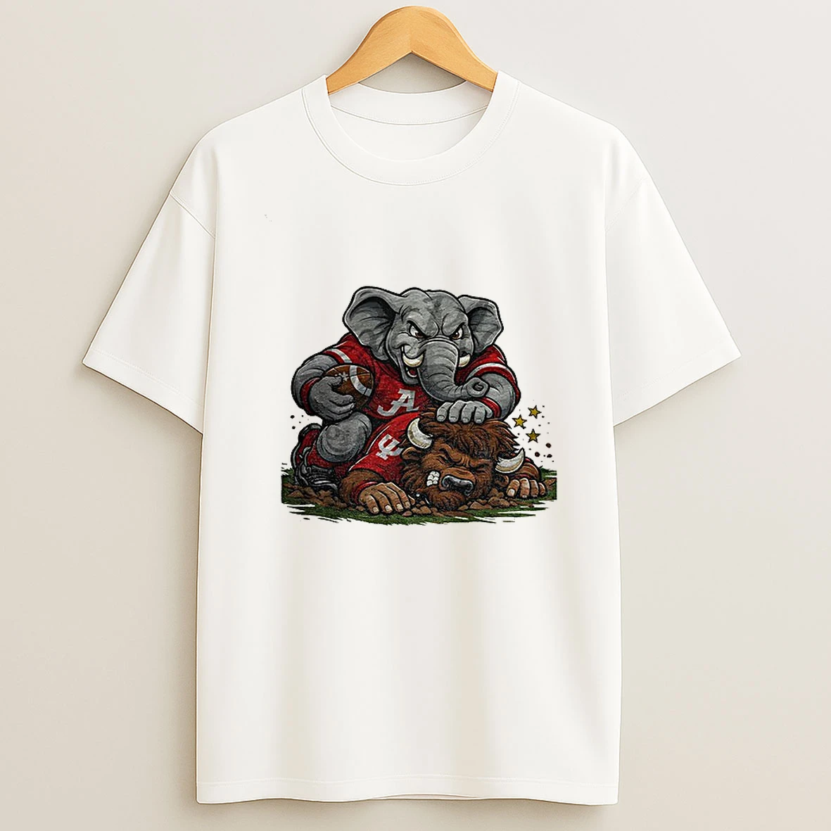 Alabama Crimson Tide Beat Indiana Hoosiers Playoffs Retro Rivalries Football Artwork T Shirt