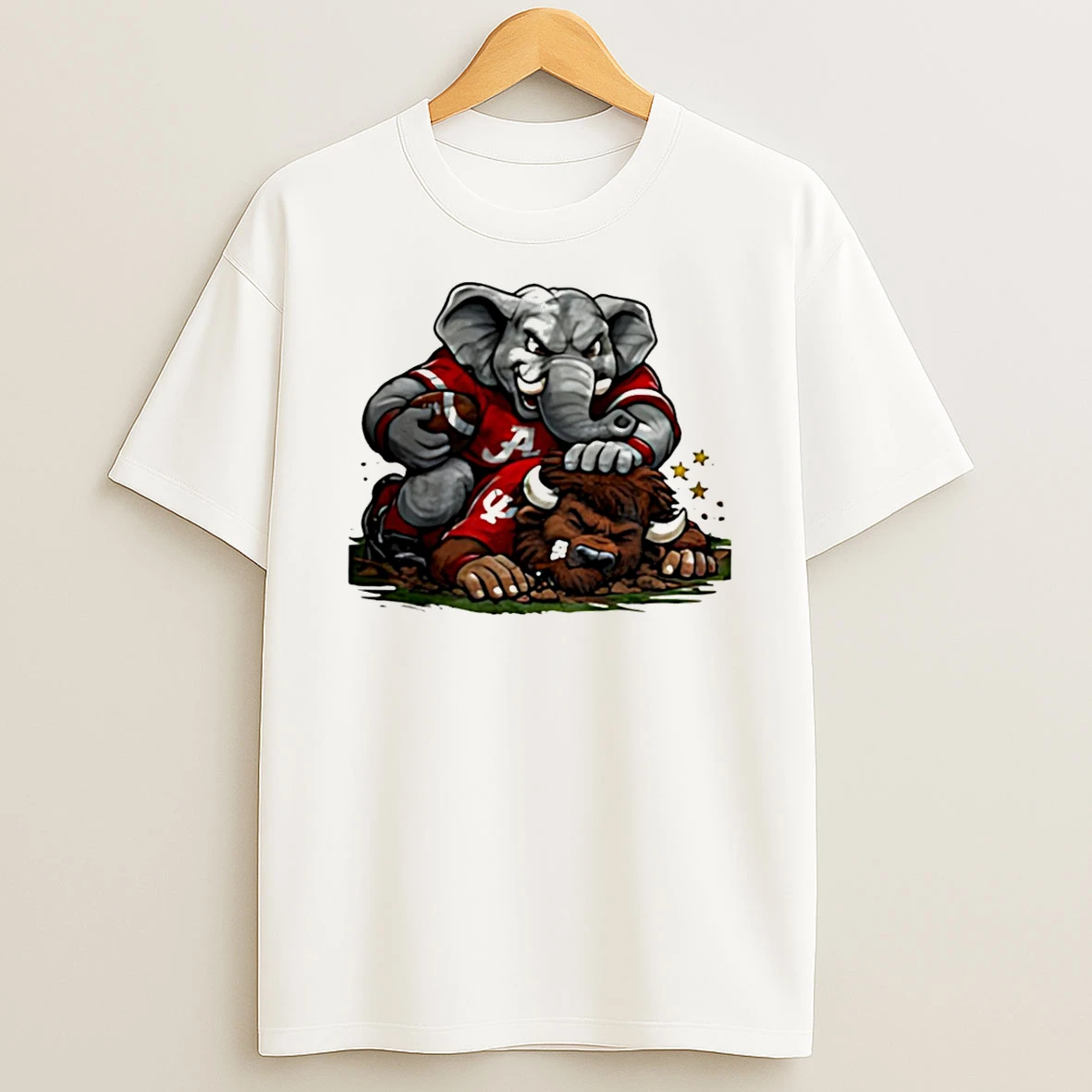 Alabama Crimson Tide Beat Indiana Hoosiers Playoffs Mascot T Shirt
