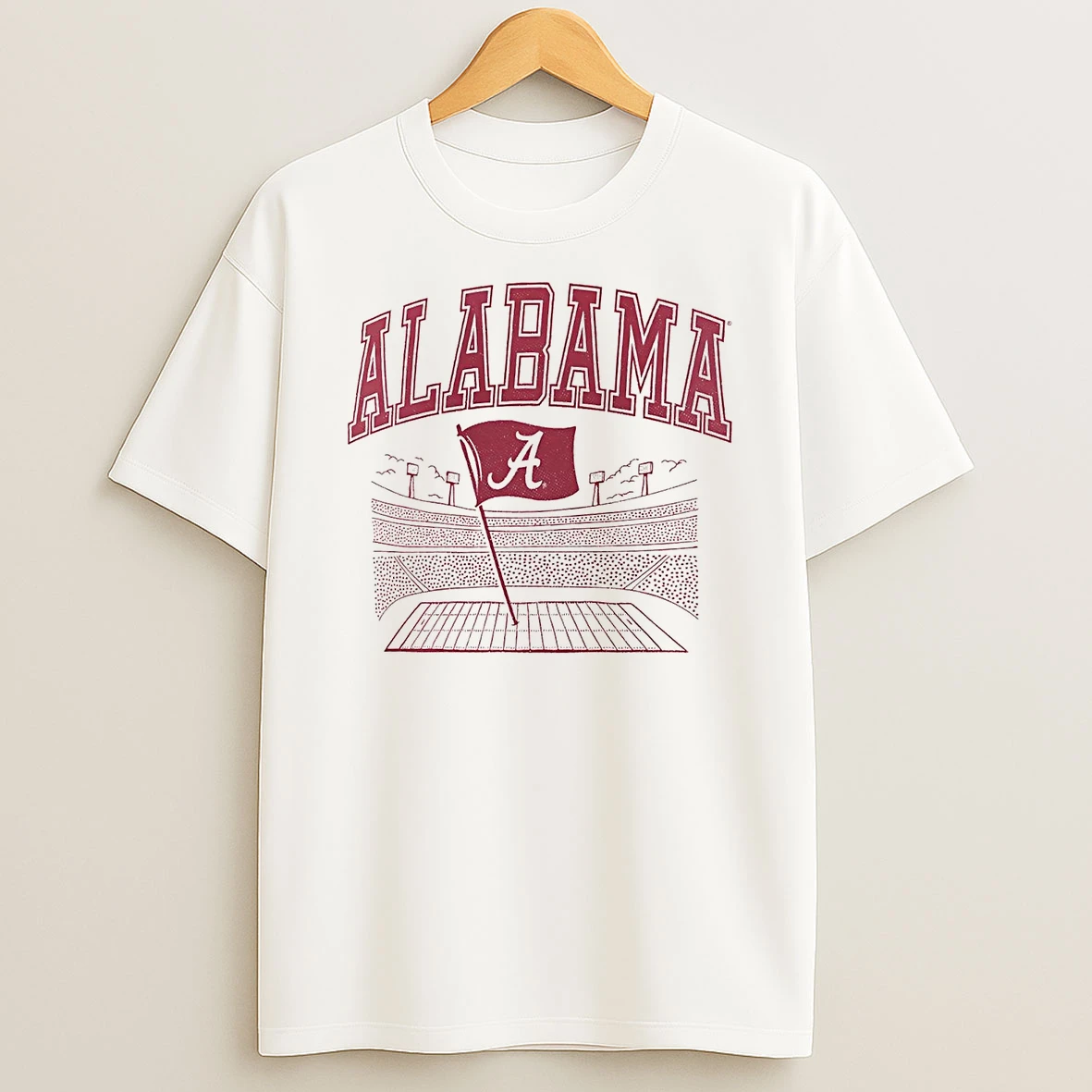 Alabama Crimson Tide Plant Flag Stadium T Shirt
