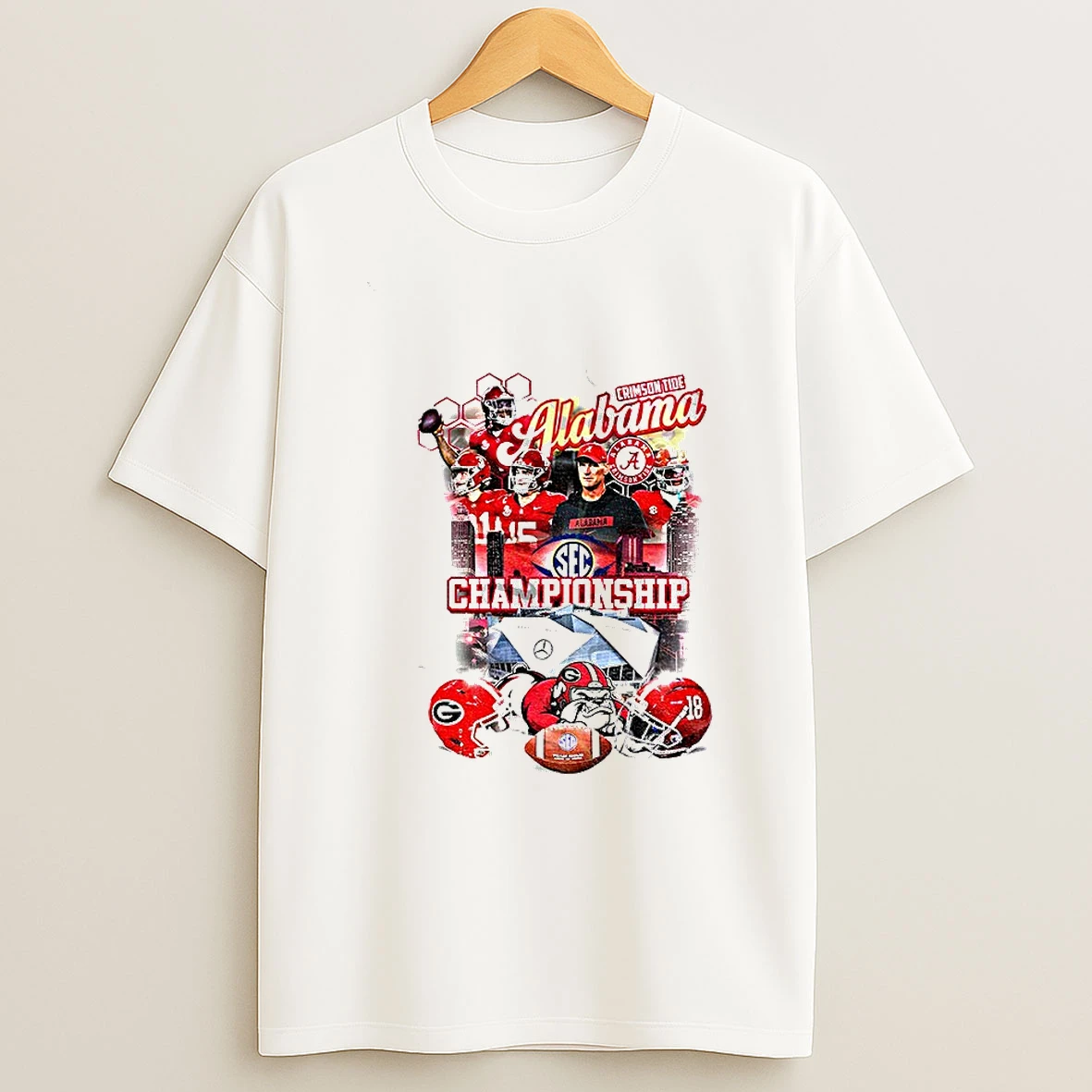 Alabama Crimson Tide Vs Georgia Bulldogs Football Iron Bowl 2025 Sec Championship T Shirt