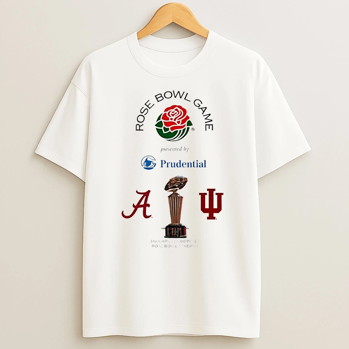 Alabama Crimson Tide Vs Indiana Hoosiers 2026 Rose Bowl Game Logo Circle T Shirt